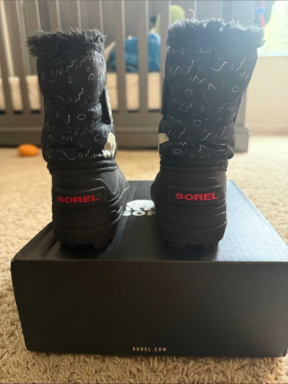Sorel Kids Black Polar Bear Snow Boots